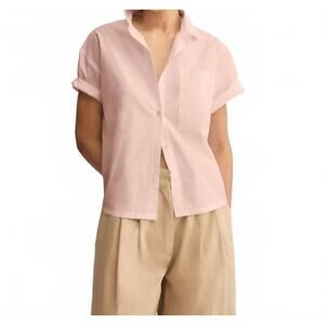 NEW ARLO MOTT clark split back top in dusty rose